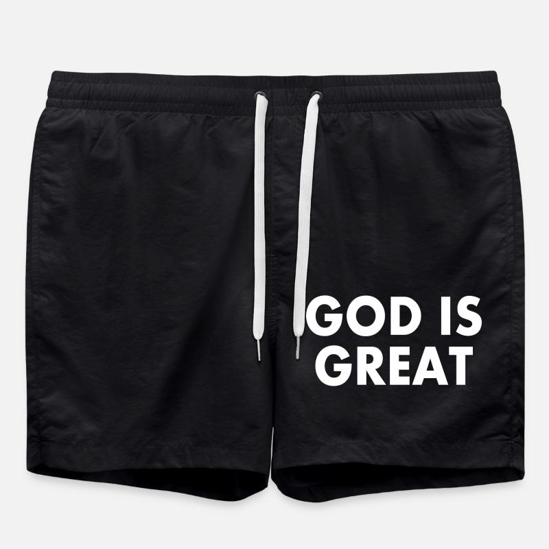 god is great - Short de bain - noir