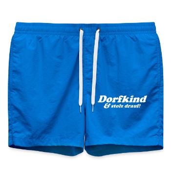Dorfkind und stolz drauf! - Badeshorts - Cobalt blue - Vorne