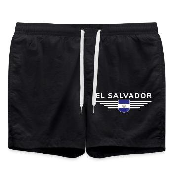 El Salvador T-Shirt Design - Swim Trunks - black - Front - AI Model Male 185 light (185cm)
