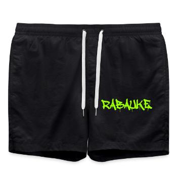 Rabauke - ungehobelter Mensch - ungezogenes Kind - Badeshorts - Schwarz - Vorne - AI Model Male 185 light (185cm)