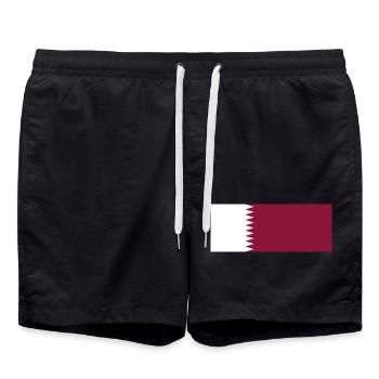 Qatar - Swim Trunks - black - Front - AI Model Male 185 light (185cm)