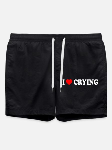 i love crying - Badeshorts - Schwarz