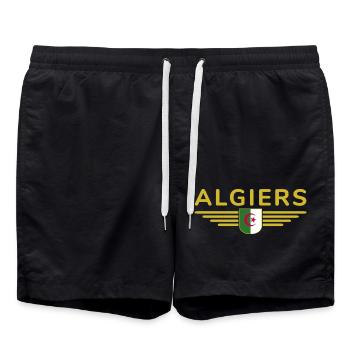 Alger Design – Capitale de l’Algérie - Short de bain - noir - Devant - AI Model Male 185 light (185cm)