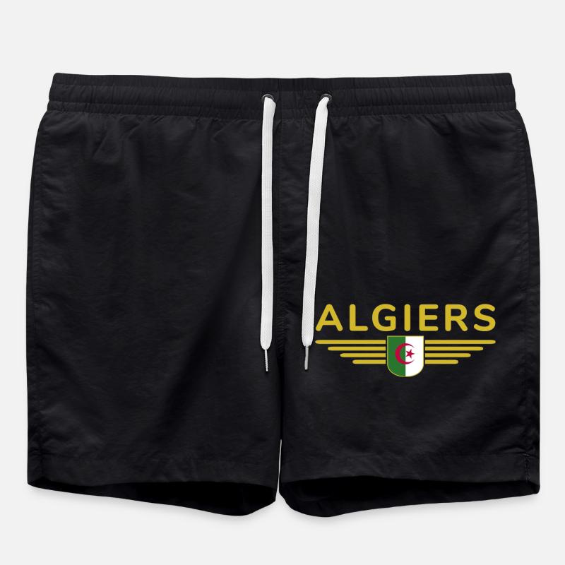 Algier Design – Hauptstadt Algeriens - Badeshorts - Schwarz
