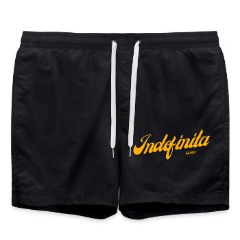 Copy of copy of indefinita - Swim Trunks - black - Front - AI Model Male 185 light (185cm)