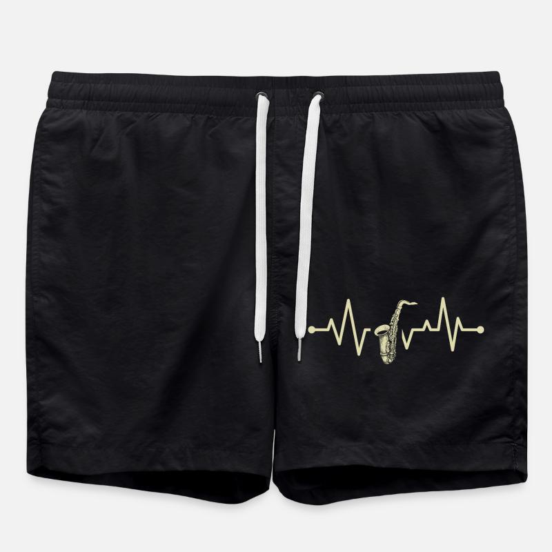 Heartbeat Saxophone - Swim Trunks - black