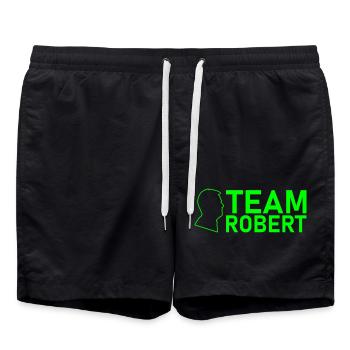 Team Robert Kopf Fluorescent Green - Swim Trunks - black - Front - AI Model Male 185 light (185cm)
