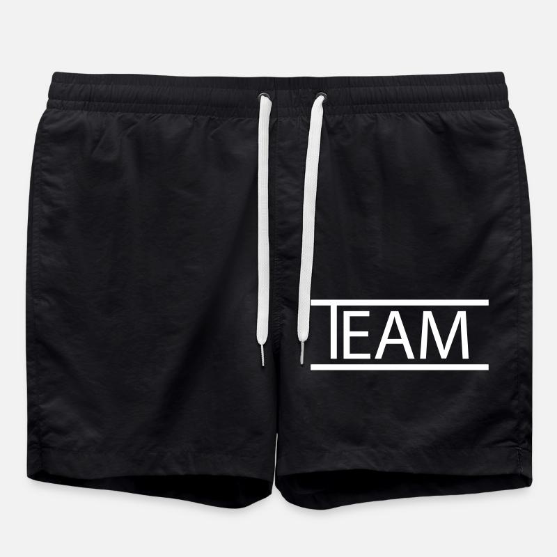 Team - customizable - Swim Trunks - black