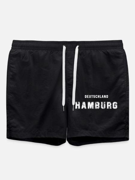 Germany Hamburg - Urban Text Design - Swim Trunks - black