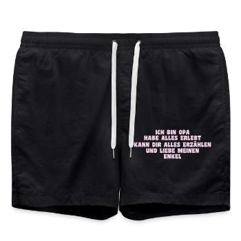 Je suis un grand-père et j’aime mon petit-fils - Short de bain - noir - Devant - AI Model Male 185 light (185cm)