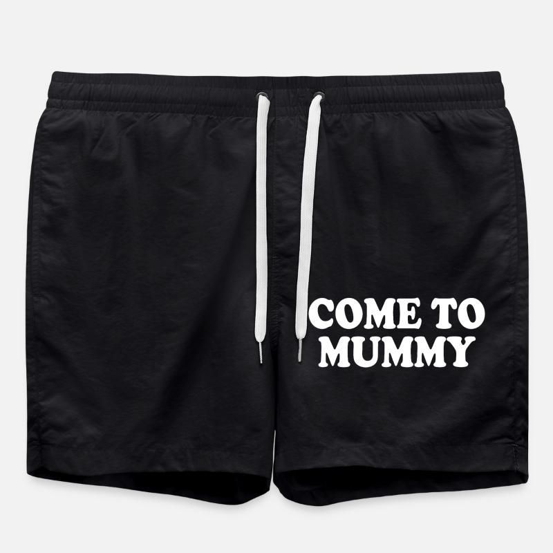 come to mummy - Swim Trunks - black