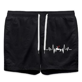 Breakdance Heartbeat - Short de bain - noir - Devant - AI Model Male 185 light (185cm)