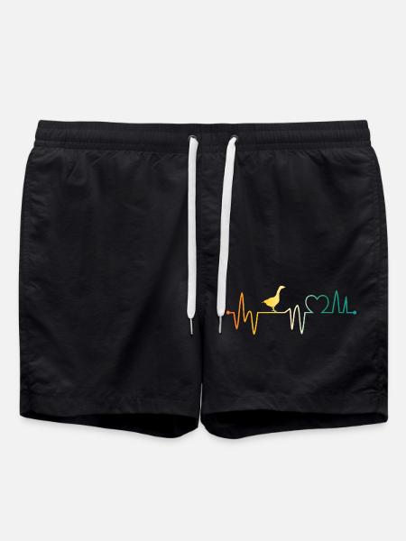 Heartbeat Goose - Swim Trunks - black