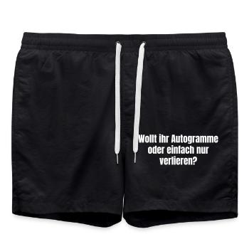Voulez-vous des autographes ou simplement perdre ? - Short de bain - noir - Devant - AI Model Male 185 light (185cm)