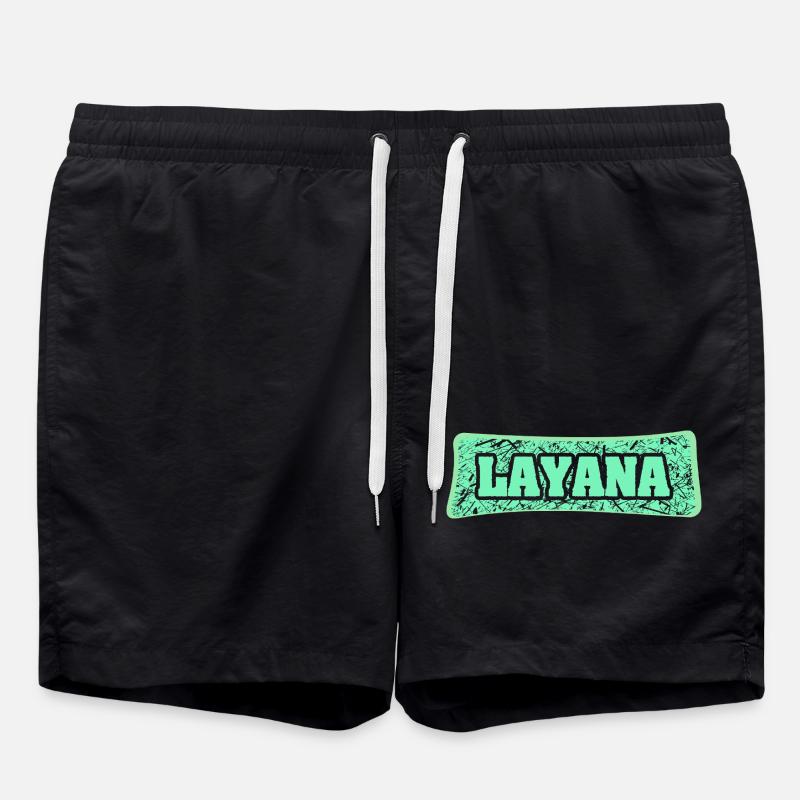 Layana als Geburtsname - Badeshorts - Schwarz