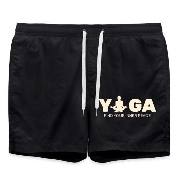 Yoga Inner Peace Relaxation Women - Swim Trunks - black - Front - AI Model Male 185 light (185cm)