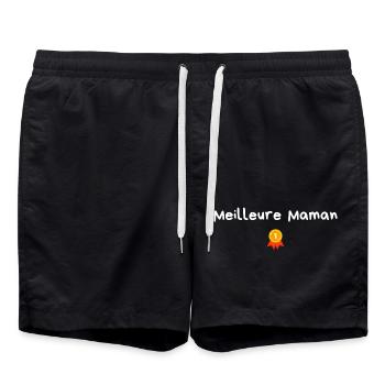 Meilleure maman - idée cadeau maman - Short de bain - noir - Devant - AI Model Male 185 light (185cm)