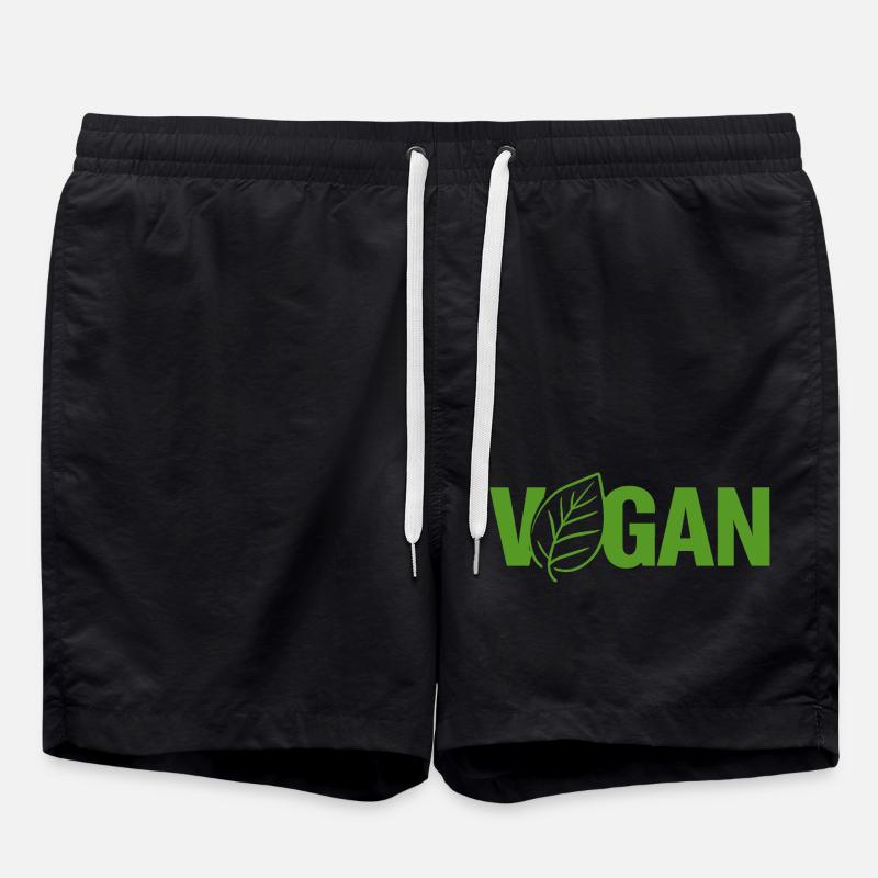 Végétalien Plante Végétalien - Short de bain - noir