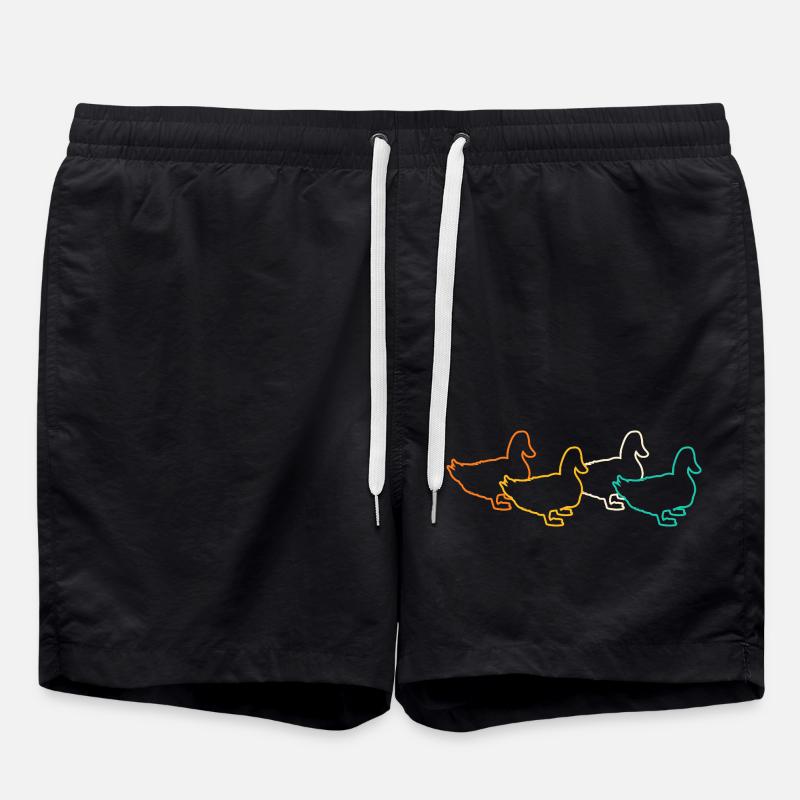 Ducks - Swim Trunks - black