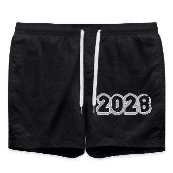 2028 - Badeshorts - Schwarz - Vorne - AI Model Male 185 light (185cm)