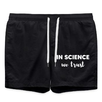 In science we trust - Short de bain - noir - Devant - AI Model Male 185 light (185cm)