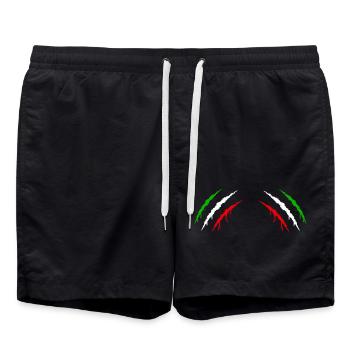 krallen italien 2 - Badeshorts - Schwarz - Vorne - AI Model Male 185 light (185cm)