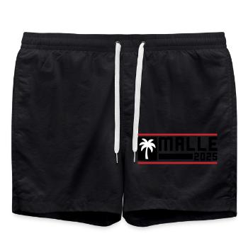 Malle 2025 Palme - Badeshorts - Schwarz - Vorne - AI Model Male 185 light (185cm)