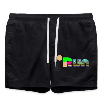 Course à pied Nature Paysage Unique Coureur Randonnée - Short de bain - noir - Devant - AI Model Male 185 light (185cm)