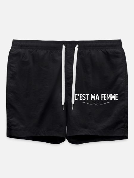 C'est ma femme - Short de bain - noir