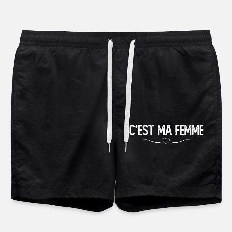 C'est ma femme - Short de bain - noir