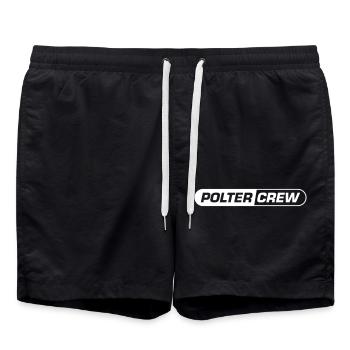 Polter Crew Polterabend - Badeshorts - Schwarz - Vorne - AI Model Male 185 light (185cm)
