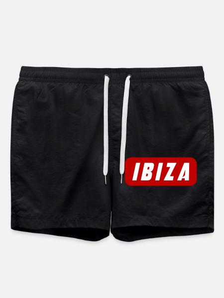 Ibiza Urlaub - Badeshorts - Schwarz