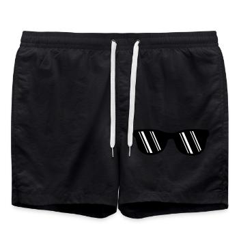 Sonnenbrille Design - Badeshorts - Schwarz - Vorne - AI Model Male 185 light (185cm)