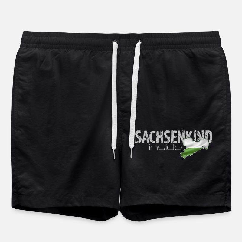 Sachsenkind inside - Sachsen - Badeshorts - Schwarz