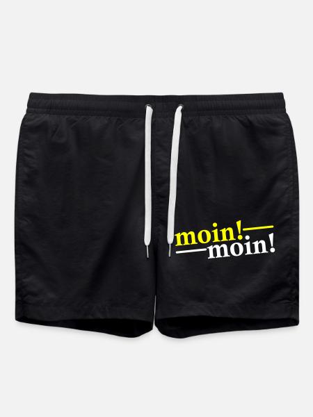 Moin Moin Greetings - Swim Trunks - black