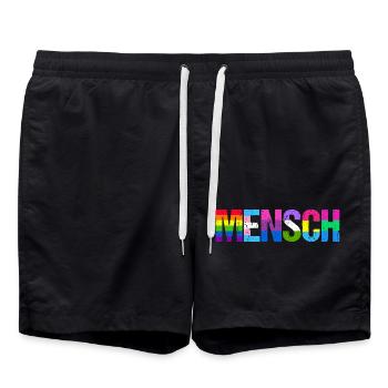 Mensch Pride Month LGBT LGBTQ - Badeshorts - Schwarz - Vorne - AI Model Male 185 light (185cm)