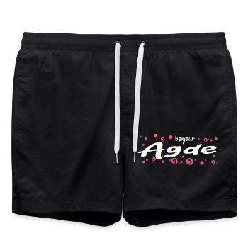 Agde - Badeshorts - Schwarz - Vorne - AI Model Male 185 light (185cm)
