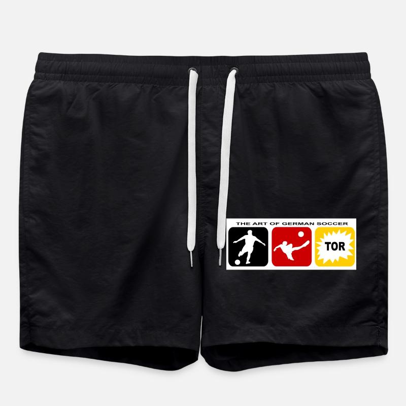 Soccer Germany Jersey Uniform Soccer - Swim Trunks - black