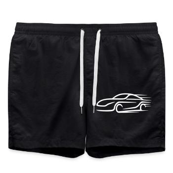 Voiture Turbo Logo Voiture de course - Short de bain - noir - Devant - AI Model Male 185 light (185cm)