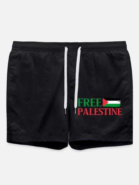 Free Palestine - Swim Trunks - black