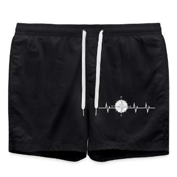 Battement de cœur de la direction - Ma boussole - Short de bain - noir - Devant - AI Model Male 185 light (185cm)