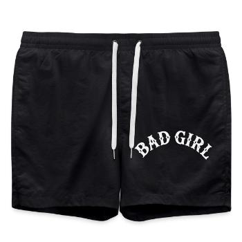 STREETWEAR, BAD GIRL - Short de bain - noir - Devant - AI Model Male 185 light (185cm)