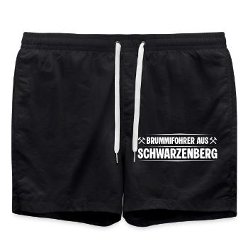 Fahrer Schwarzenberg - Badeshorts - Schwarz - Vorne - AI Model Male 185 light (185cm)