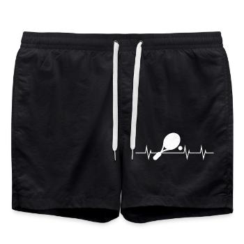 Heartbeat of Paddle Tennis - Swim Trunks - black - Front - AI Model Male 185 light (185cm)