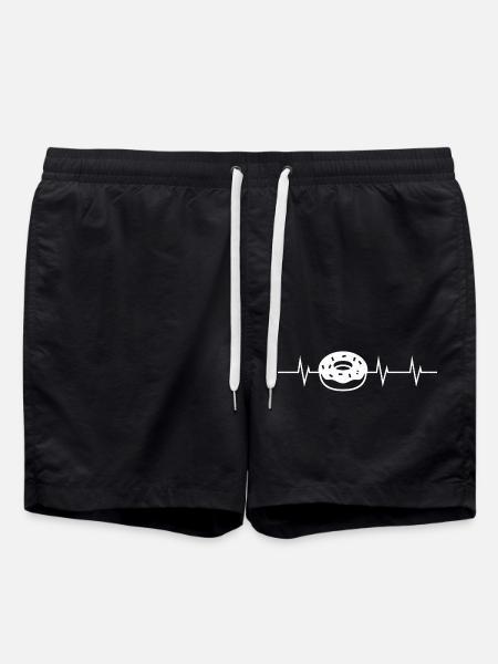 Heartbeat of a Donut - Swim Trunks - black