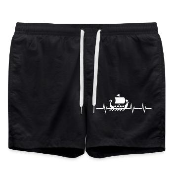 Battement de cœur d’un Viking - Short de bain - noir - Devant - AI Model Male 185 light (185cm)