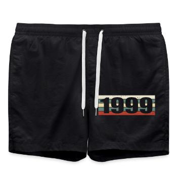 1999 Jahrgang 1999 Geschenk 1999 Geburtstag 1999 - Badeshorts - Schwarz - Vorne - AI Model Male 185 light (185cm)