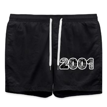 Né en 2001 - Short de bain - noir - Devant - AI Model Male 185 light (185cm)
