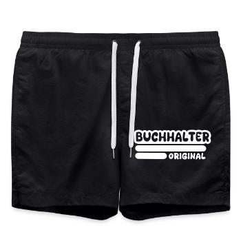 Accountant - Swim Trunks - black - Front - AI Model Male 185 light (185cm)
