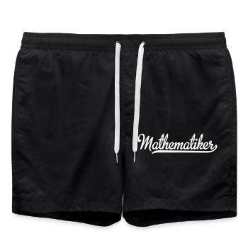 Mathematiker - Badeshorts - Schwarz - Vorne - AI Model Male 185 light (185cm)
